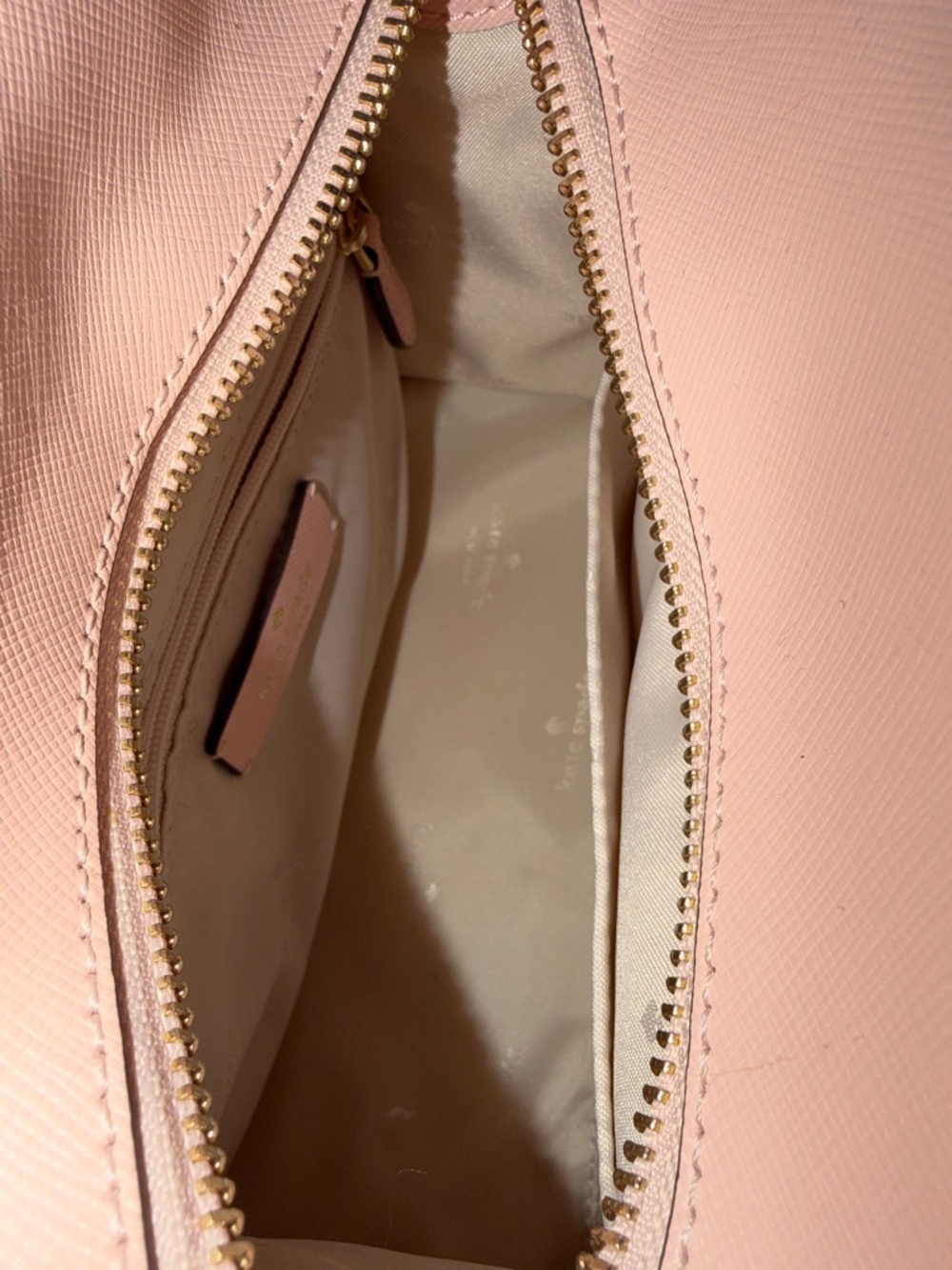 Kate Spade Small Madison Pink Saffiano Satchel with Gold-Tone Accents - Picture 3 of 5